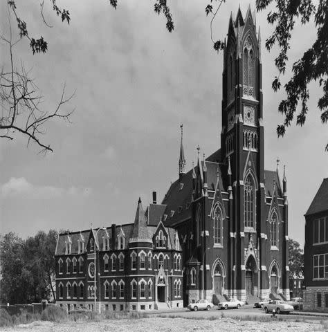 <p>United States Department of the Interior</p> Historic photo of St. Liborius church