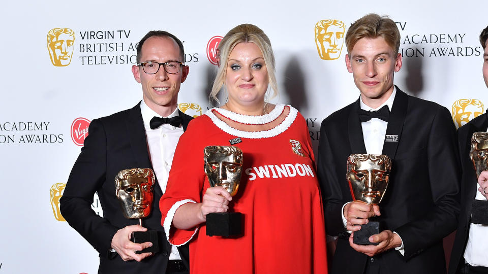 Tom George (left) won a BAFTA for his work on BBC sitcom This Country with Charlie Cooper (right) and his sister Daisy May Cooper. (WireImage)