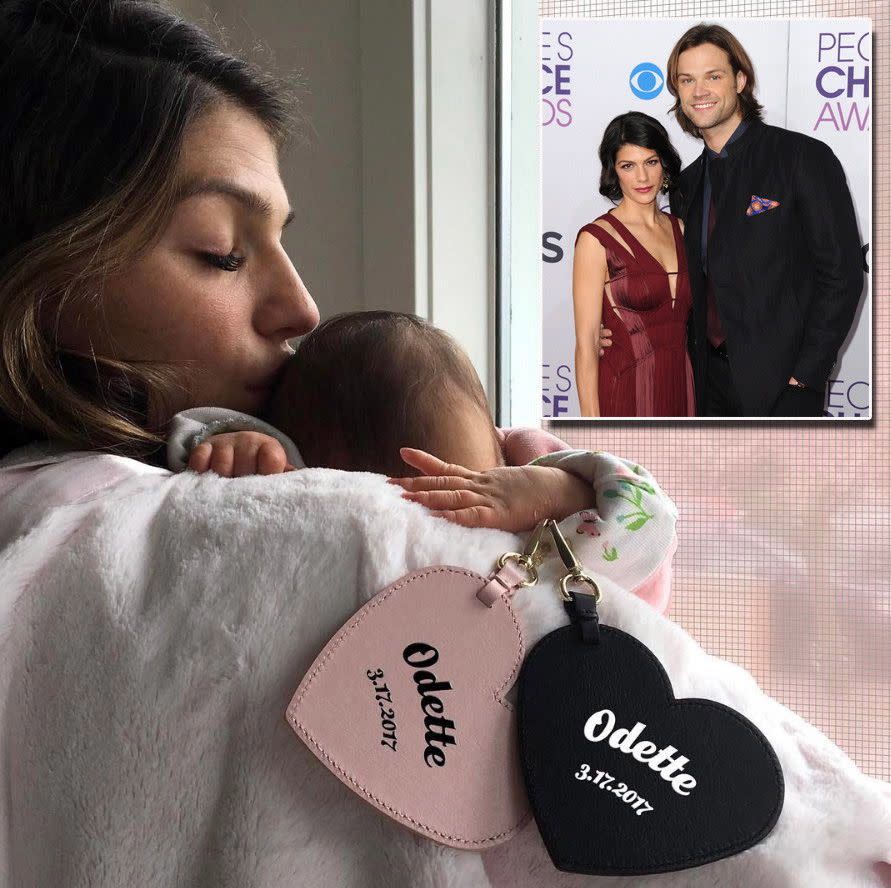 "Supernatural" actor Jared Padalecki and actress Genevieve Padalecki have welcomed their third child, Odette Elliott, into the world. The mother posted the photo of the baby girl to Instagram on March 27, 2017 along with a caption promoting activism, "I wanted to celebrate this special occasion by collaborating with one of my favorite brands, @popandsuki, to raise funds for two amazing causes: Planned Parenthood and Human Rights Campaign, who need our help now more than ever."