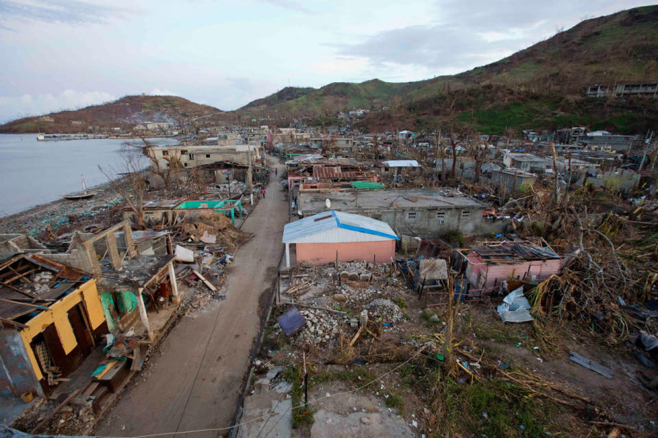 <p>A view of the wreckage caused by Hurricane Matthew in Anse D'Hainault, Haiti, Tuesday Oct. 11, 2016. (AP Photo/Dieu Nalio Chery)</p>