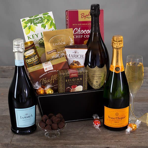 1) Champagne & Truffles Gift Basket