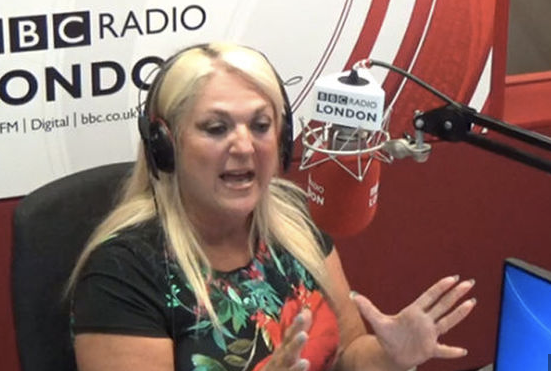 Vanessa Feltz at work at BBC Radio 2 (BBC)