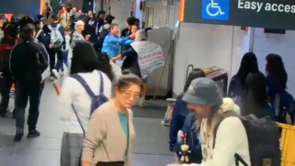 Assignment Freelance Picture CCTV of Danny Lim being assaulted at Strathfield Station in September\n 2022. Picture: Supplied.