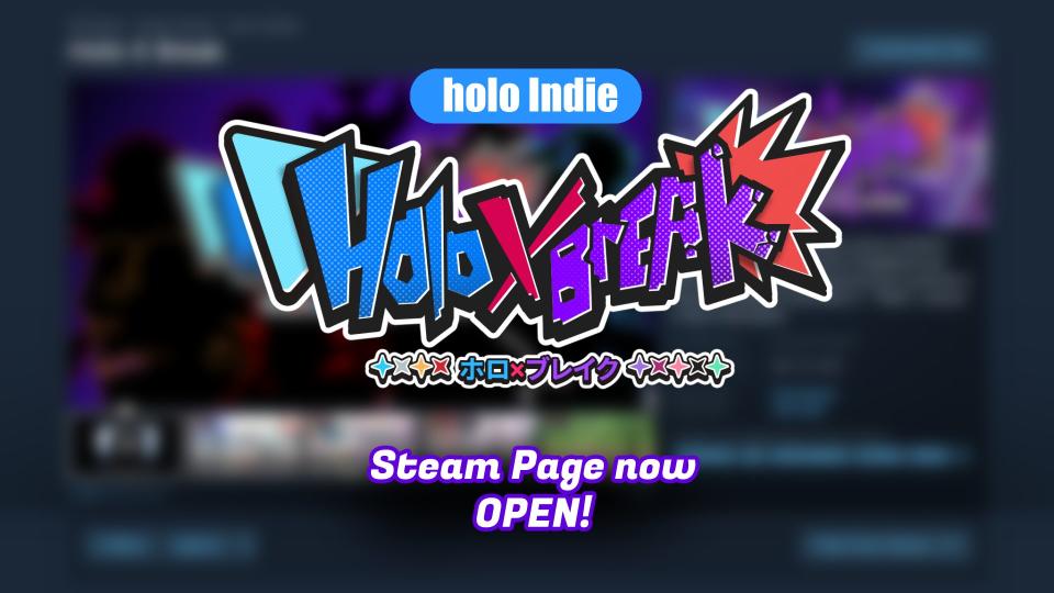 hololive同人新作《Holo X Break》登Steam頁面獲holo Indie協助，終於可以付錢了？