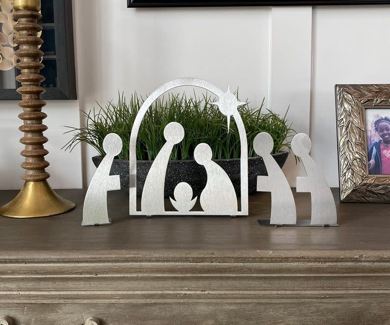 Steel Nativity Set