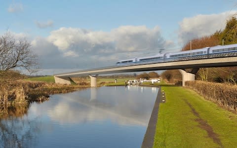 The Birmingham and Fazeley viaduct, part of the proposed route for the HS2 high speed rail scheme - Credit: HS2