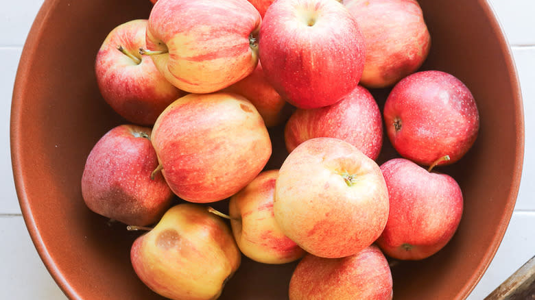 Bowl of red apples