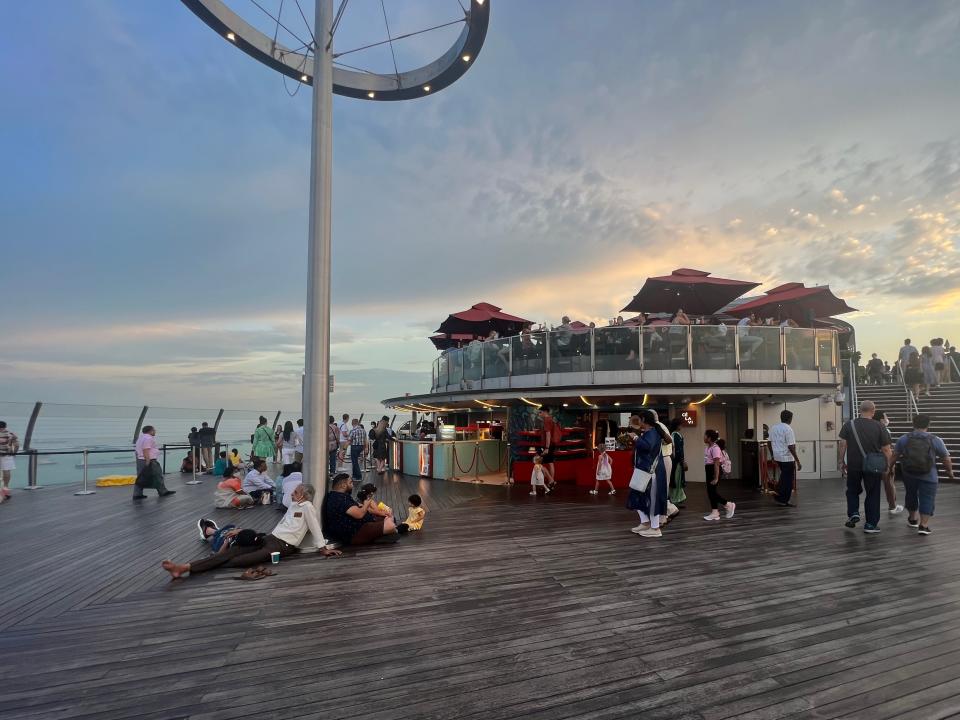 The restaurant on the observation deck.