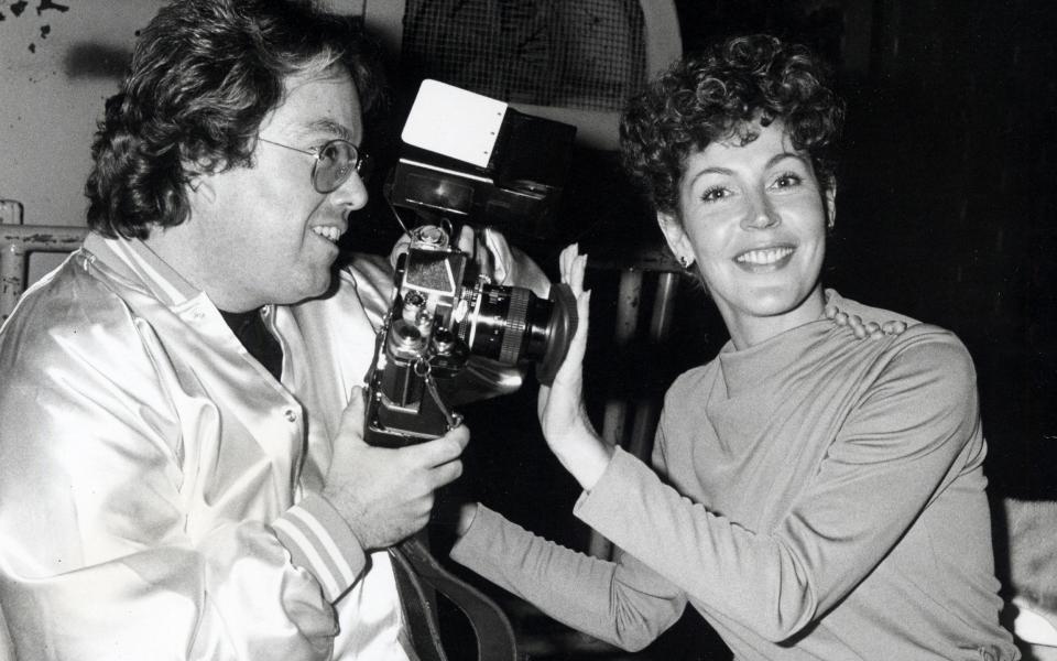 Helen Reddy and Allen Carr attending the wrap party for 'Paradise Alley' in 1978 at Universal Studios in California - Ron Galella Collection