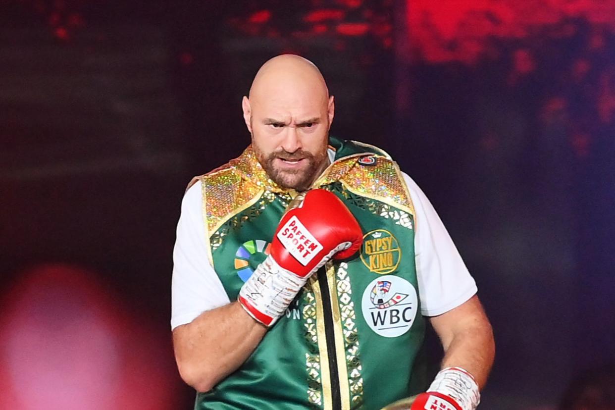 Tyson Fury makes his way to the ring in Riyadh (Getty Images)