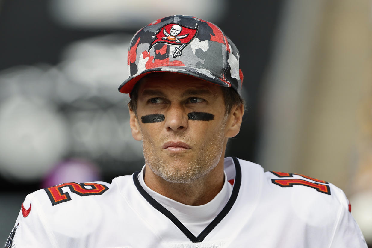 Tampa Bay Buccaneers quarterback Tom Brady and his team are off to a 3-4 start this season. (Winslow Townson/AP Images for Panini)