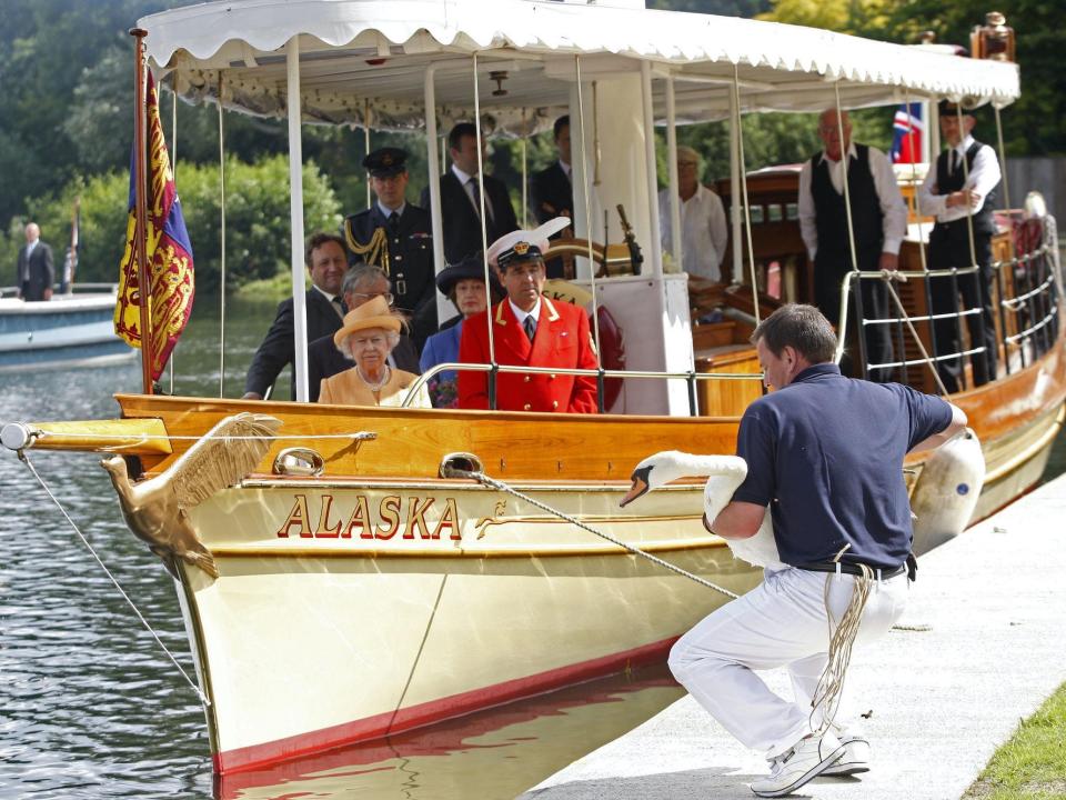 Queen Elizabeth II attends Swan Upping