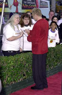 Crafty, savvy autograph hunters manage to capture the wily Sting signature at the Hollywood premiere of Walt Disney's The Emperor's New Groove