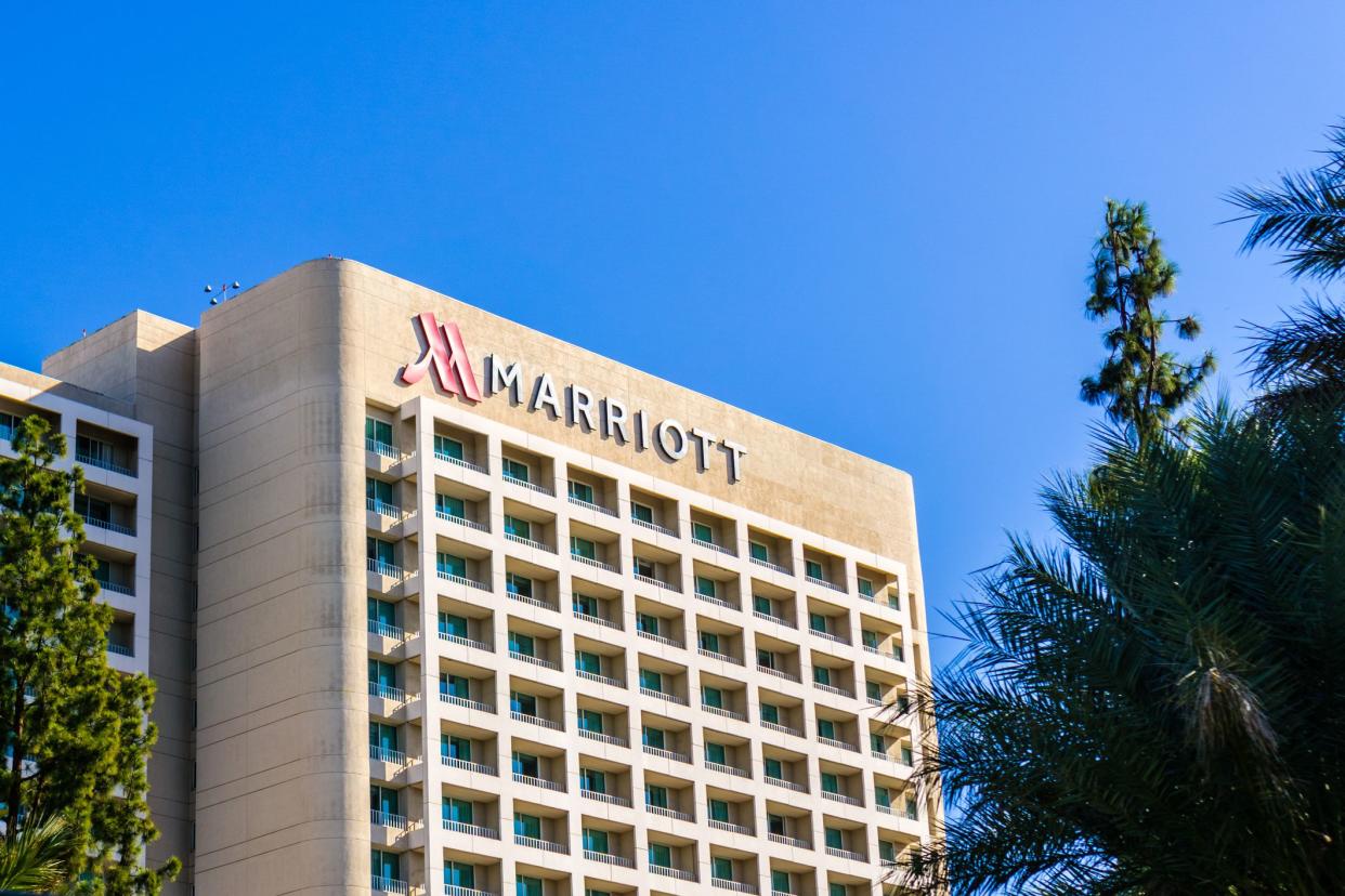 December 2, 2018 Los Angeles / CA / USA - Marriott hotel facade