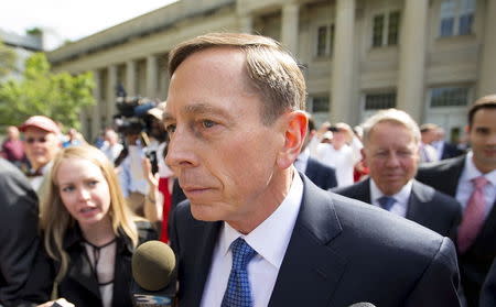 Former CIA director David Petraeus leaves the Federal Courthouse in Charlotte, North Carolina, April 23, 2015. REUTERS/Chris Keane