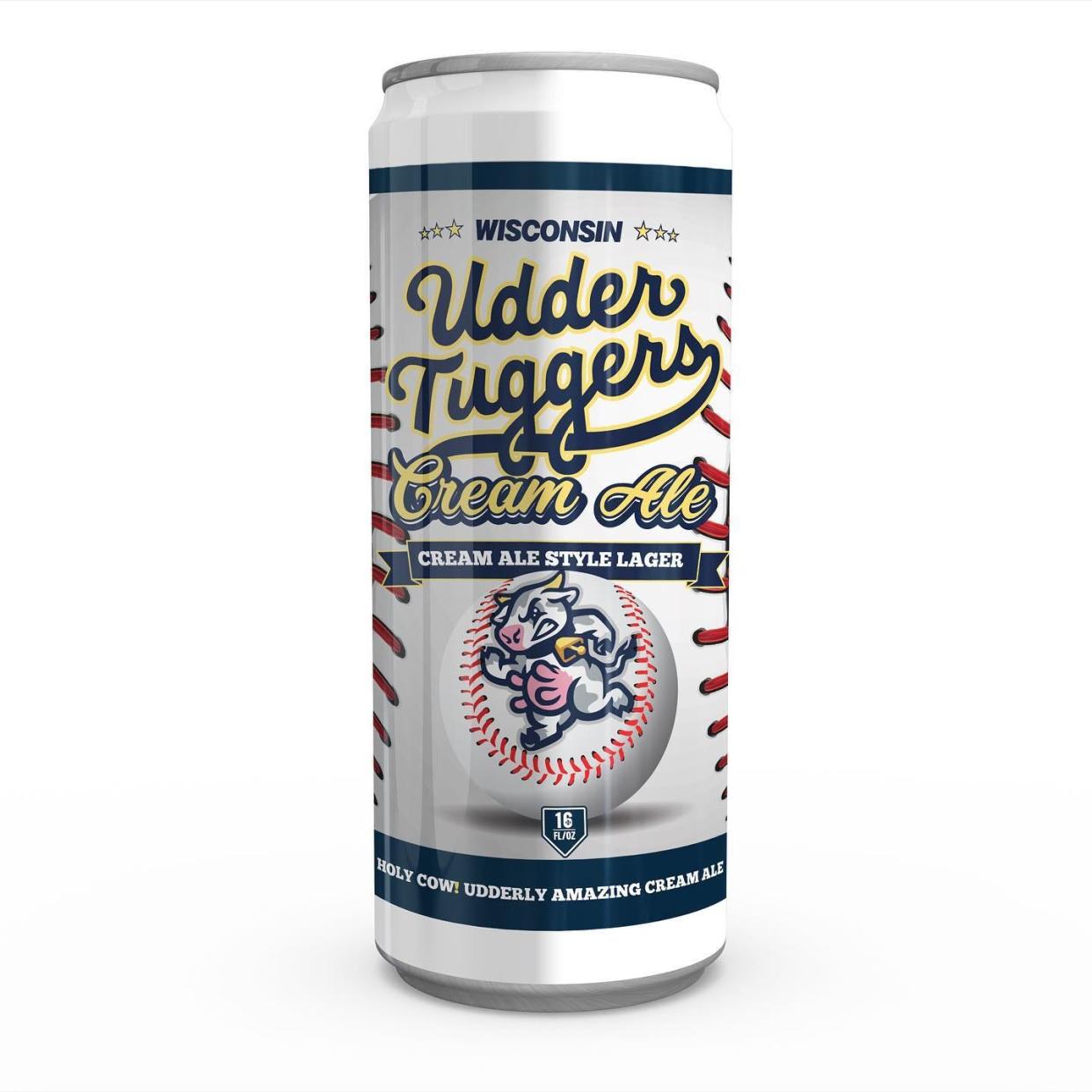 Udder Tuggers Cream Ale is a collaboration between Badger State Brewing Company and Wisconsin Timber Rattlers minor league baseball team.