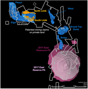 The Copper World Complex consists of several mineral deposits hosting both oxides and sulfide copper mineralization, with a majority of the deposits located on patented mining claims.