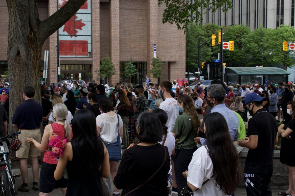 Crowds gather in Ottawa, Ont. to honour the Afzaal family. The London, Ont. family was killed while taking an evening stroll in an alleged terrorist act.