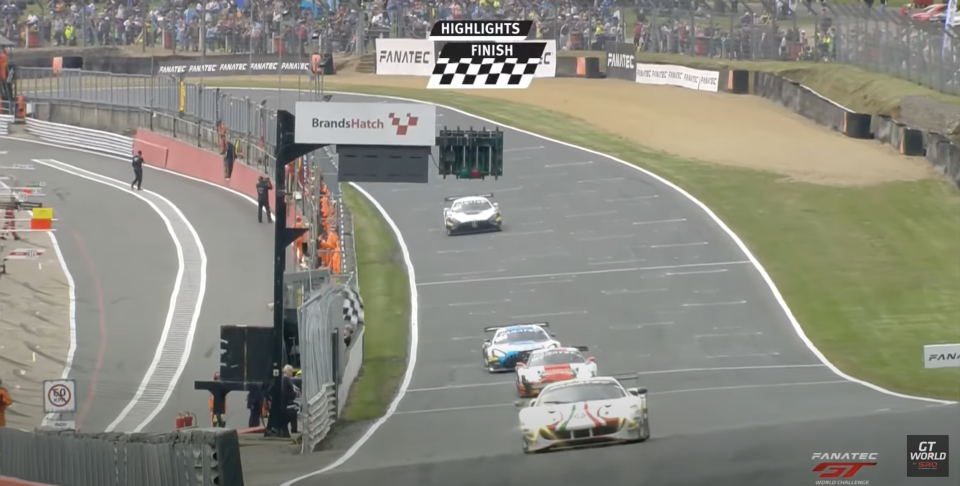 隨後Audi R8 LMS GT3 EVO2獲得次位，而Mercedes GT3則位居第三名。�� 圖片摘自：https://www.youtube.com/watch?v=tb8aMH7Ngpw