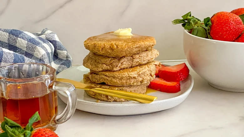 Vegan and Gluten-Free Cinnamon Oatmeal Pancakes