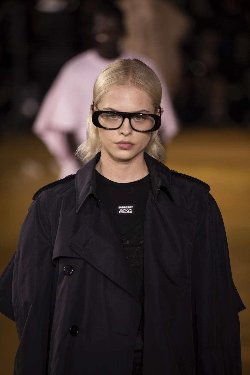 A model wears a creation by Burberry at the Spring/Summer 2020 fashion week runway show in London, Monday, Sept. 16, 2019. (Photo by Vianney Le Caer/Invision/AP)