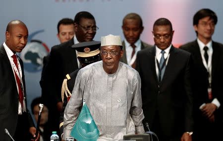 Chairperson of the African Union (AU) and Chad's President Idriss Deby arrives for the Sixth Tokyo International Conference on African Development (TICAD VI), in Kenya's capital Nairobi, August 27, 2016. REUTERS/Thomas Mukoya