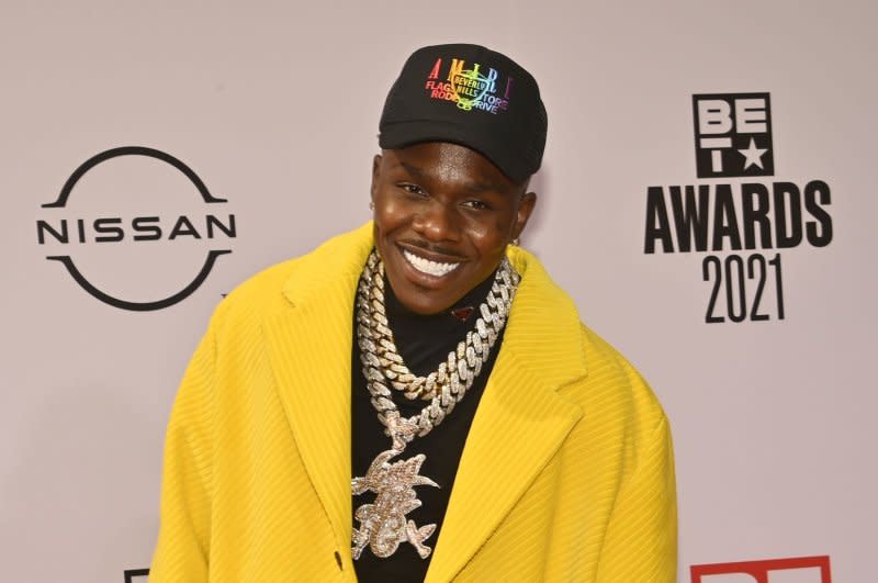 Recording artist DaBaby arrives for the BET Awards at the Microsoft Theater in Los Angeles on June 27, 2021. The rapper turns 32 on December 22. File Photo by Jim Ruymen/UPI