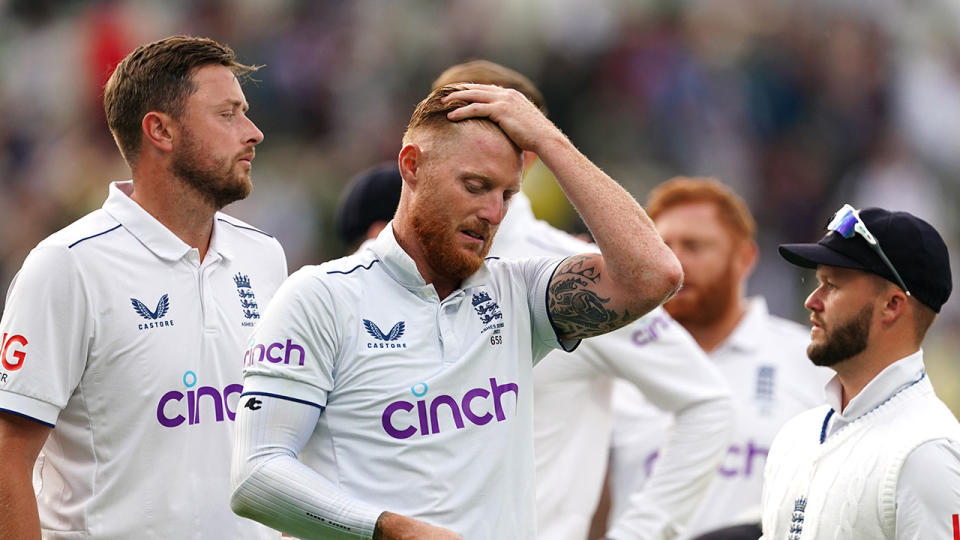 Seen here, Ben Stokes and his England teammates.