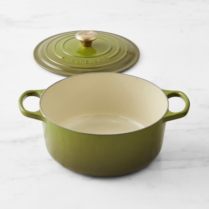 <p><a href="https://go.redirectingat.com?id=74968X1596630&url=https%3A%2F%2Fwww.williams-sonoma.com%2Fproducts%2Fle-creuset-signature-round-dutch-oven_22&sref=https%3A%2F%2F" rel="nofollow noopener" target="_blank" data-ylk="slk:Shop Now;elm:context_link;itc:0;sec:content-canvas" class="link ">Shop Now</a></p><p>Signature Enameled Cast Iron Round Dutch Oven</p><p>williams-sonoma.com</p><p>$320.00</p>