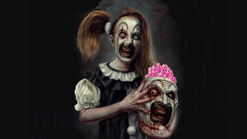 Concept art of a Terrifier 3 popcorn bucket. - Image: Change.org (<a class="link " href="https://www.change.org/p/terrifier-3-exclusive-popcorn-buckets-in-movie-theaters" rel="nofollow noopener" target="_blank" data-ylk="slk:Other;elm:context_link;itc:0;sec:content-canvas">Other</a>)