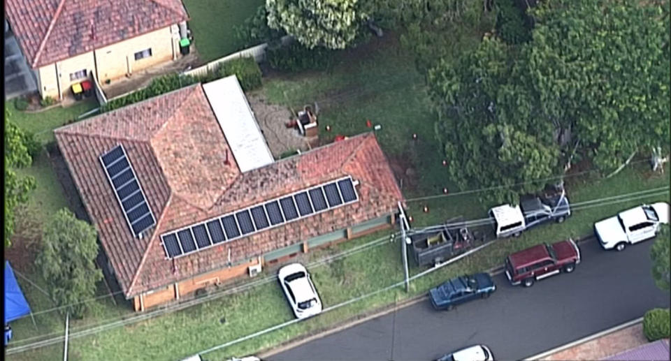 Police were called to the house Sunday afternoon. Source: 7News