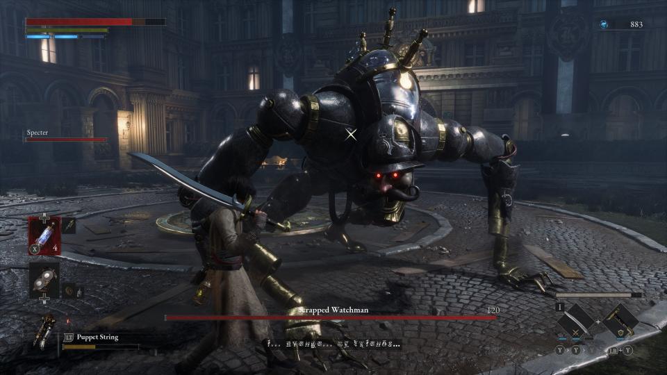 In-game screenshot of Lies of P boss fight