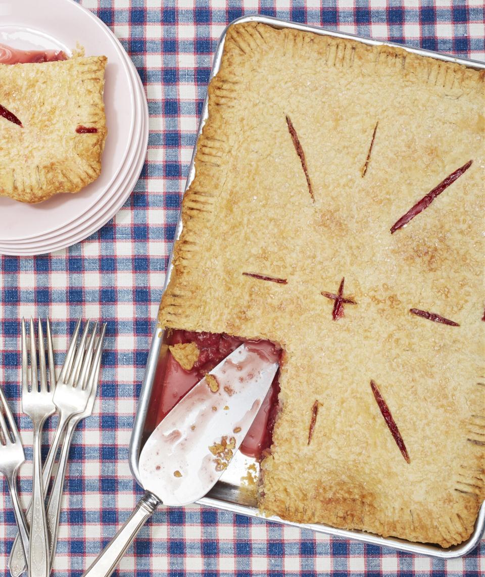 Strawberry Ginger Slab Pie