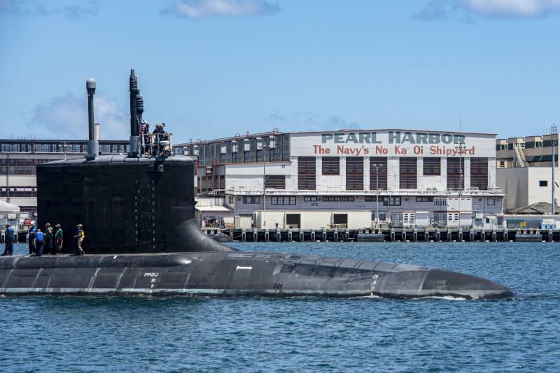 The Virginia-class fast-attack submarine USS Missouri (SSN 780) departs Pearl Harbor Naval Shipyard after completing a scheduled extended dry-docking selected restricted availability (EDSRA). File Photo by Chief Mass Communication Specialist Amanda R. Gray/U.S. Navy