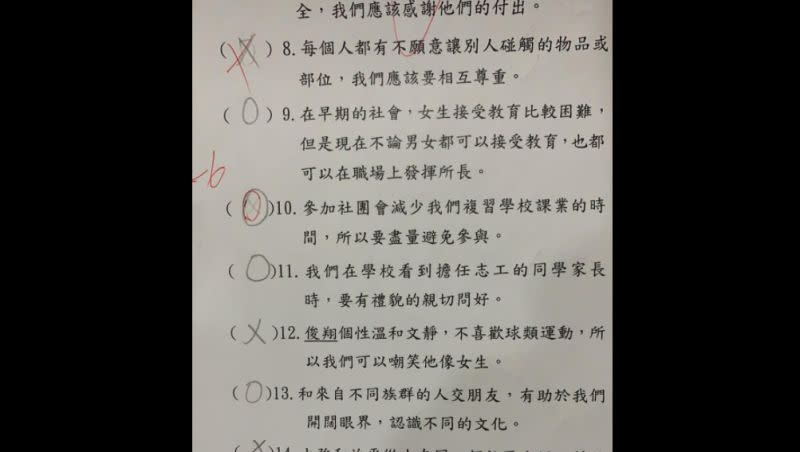 ▲有國小生的社會考卷遭老師扣分，家長一看內容後無法理解。（圖／翻攝《爆怨公社》）