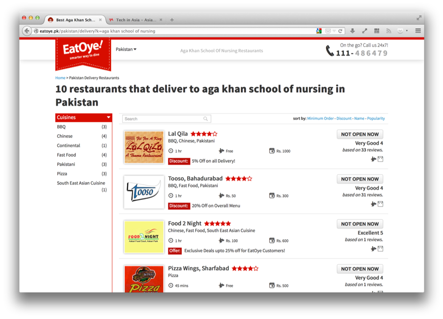 Pakistan gets a new food delivery option with the launch of EatOye