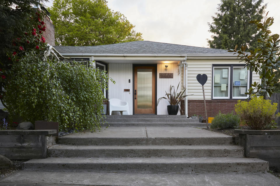 The front of a home