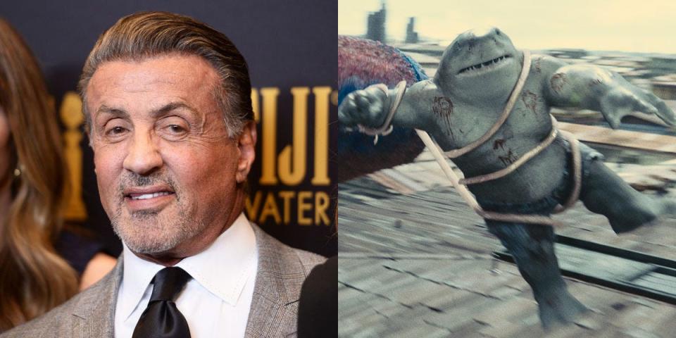 Sylvester Stallone voices King Shark in "The Suicide Squad."