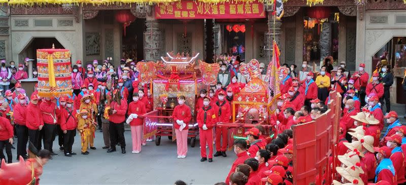 四媽祖南巡圓滿抵達彰化鹿港天后宮。（圖／翻攝桃園龍德宮四媽祖官方臉書粉絲專頁）