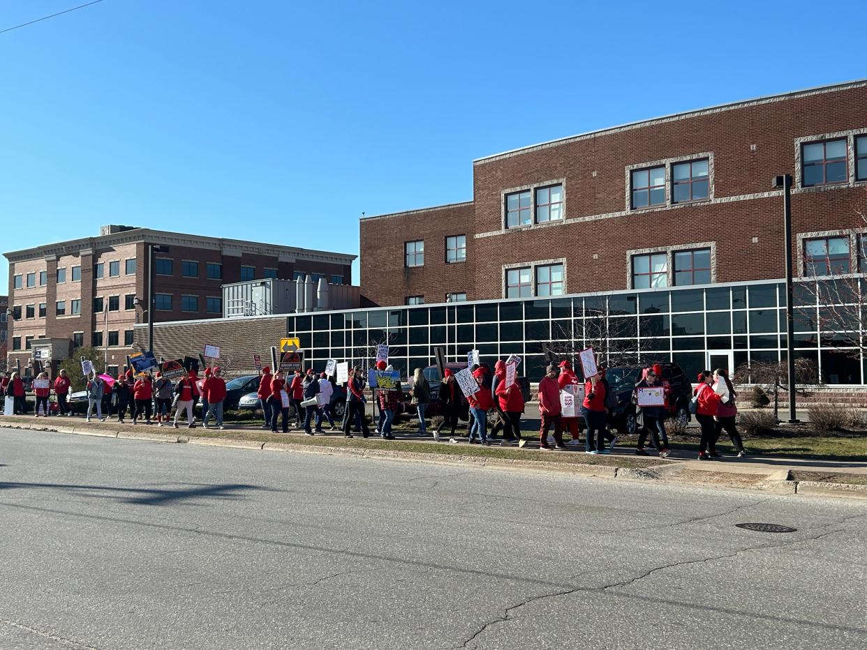 MyMichigan Medical Center Sault nurses strike for better pay and benefits on April 15.