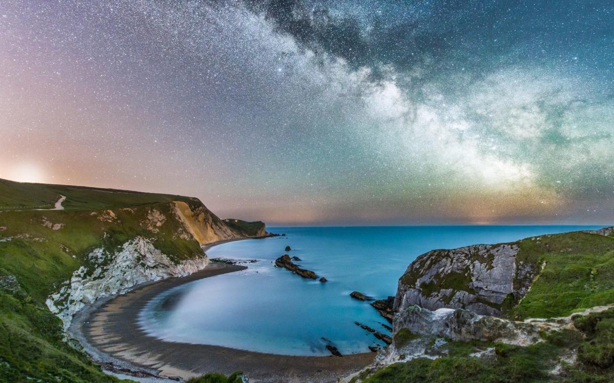 Lulworth Cove in Dorset with the Milky Way  - © Stephen Banks/Solent News & Photo Agency