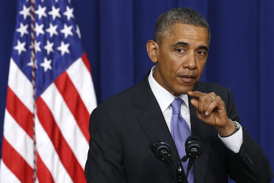 U.S. President Obama speaks about college education at the White House in Washington