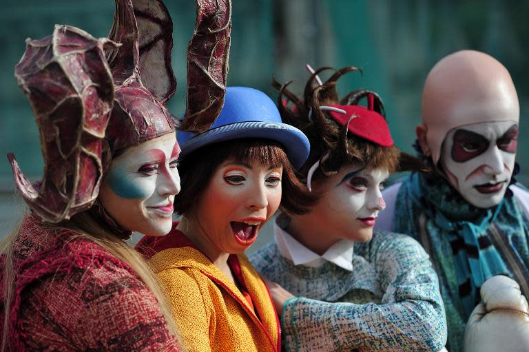 Performers from 'Cirque du Soleil', bought by American private equity firm TPG and China's Fosun for an undisclosed sum