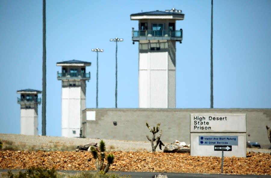 <em>In this April 15, 2015, file photo, is High Desert State Prison in Indian Springs, Nev. (AP Photo/John Locher, File)</em>