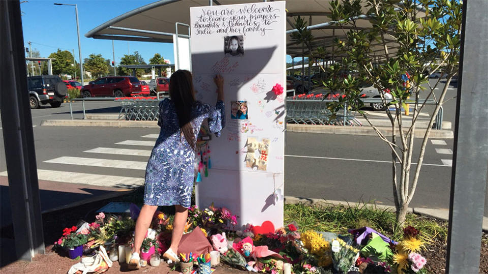 The family asked to have the memorial to remember their little girl. Source: 7 News/ Chloe-Amanda Bailey