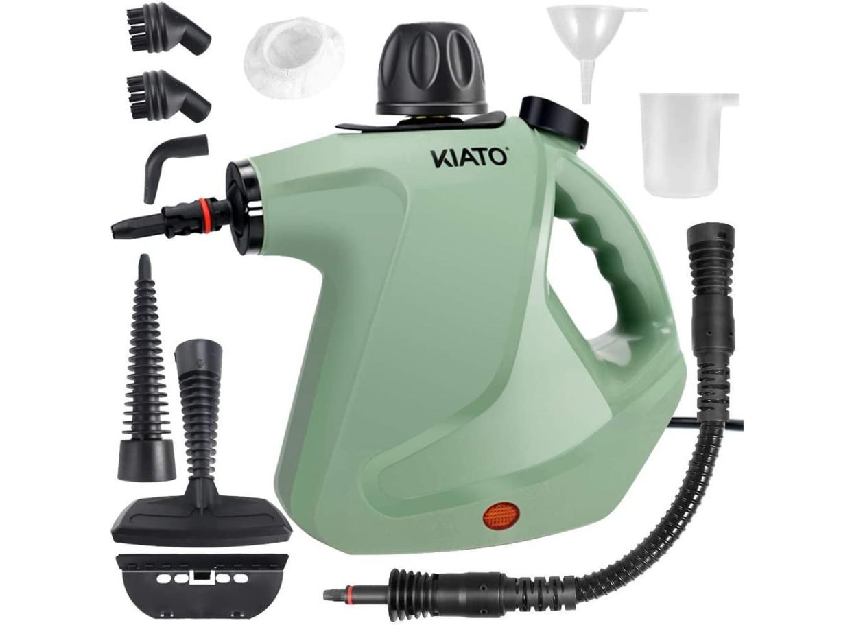 From couches to car carpets, you'll be steam cleaning everything you can with this portable machine. (Source: Amazon)