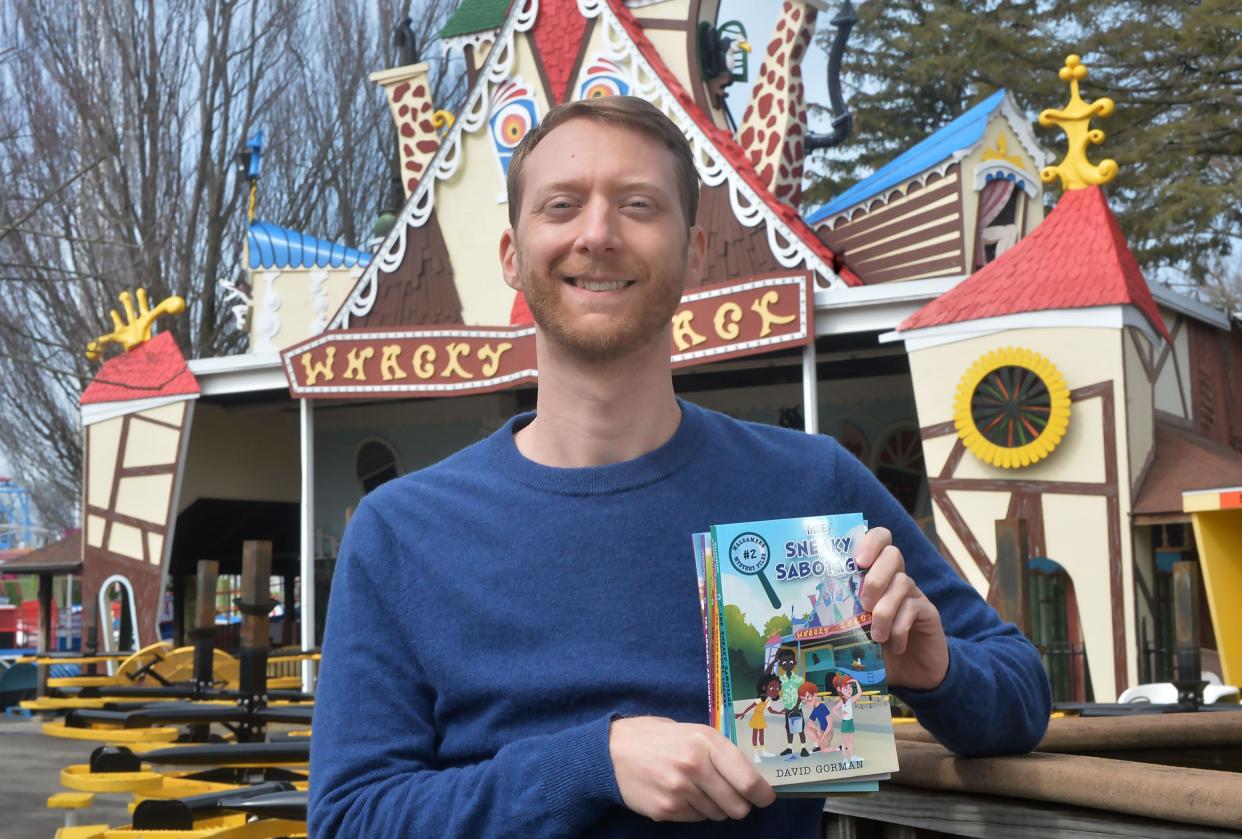 David Gorman, whose family owns Waldameer Park & Water World, says the Whacky Shack is his favorite ride and it's featured on the cover of his second children's mystery book set at the Erie County amusement park. His sixth book in the series came out in March.