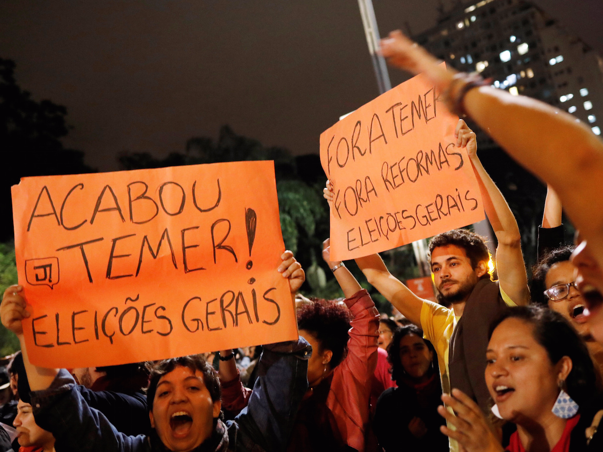 Protest Brazil Michel Temer