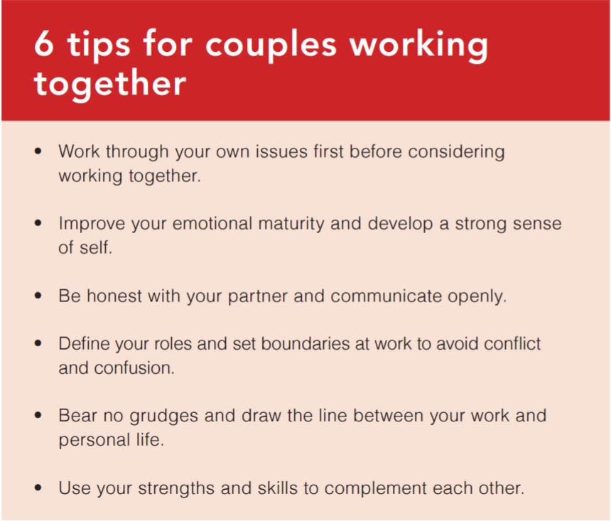 6 tips for couples working together