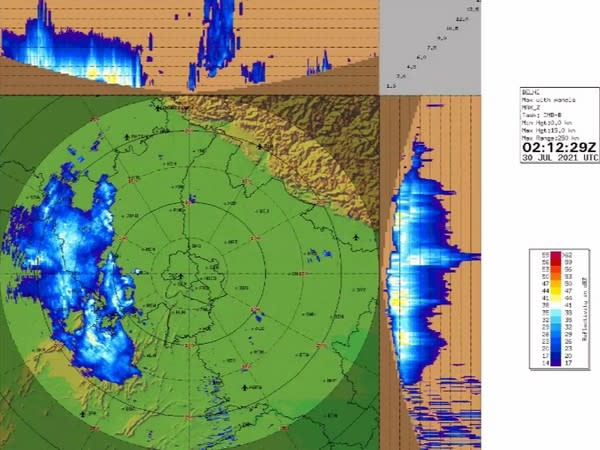 Visual representation of rainfall likely to occur in parts of India. (Pic credit: IMD Twitter)